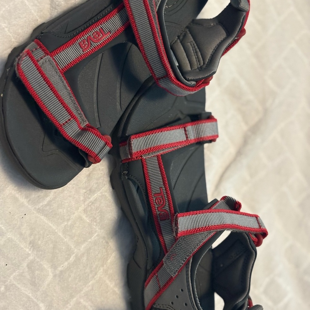 Teva Black and Red Performance Sandals for Outdoor Adventures